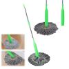2-in-1 dehydration mop, floor mop for floor cleaning, 360 rotation, adjustable self-wringing mop, washable microfibre pads for cleaning surfaces, wooden floors view 1