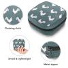 Storage Bag for Sanitary Napkin Pads, Menstrual Cup Pouch, Period Bag Organizer for Feminine Pads Tampons, Black Dots White Rooster Pattern view 2