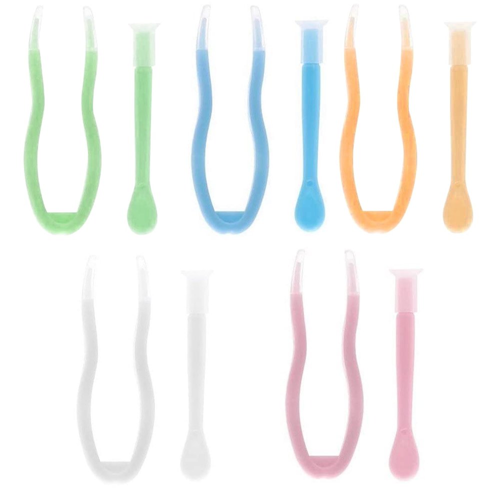 MYSUNBAR Colourful Contact Lens Remover and Inserter Tool Set, Portable Contact Tweezers, Soft Tip, Contact Applicator, Pack of 5, multicoloured, Pocket organiser