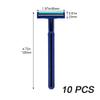 Muteitt Men's Razor, 10 Pcs Portable Manual Beard Trimmer Practical Travel Shaver with Long Handle Safety Razor for Home Hotel view 2