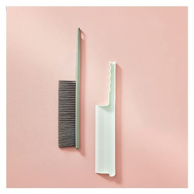 VALGRE precipitator Soft Cleaning Brush Hair Drafting Brush with Microfiber for Keyboard Home Hotel Bed Car Soft Clothes Anti-static Dust Brush Set of 2 dust catcher(C)