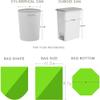 200 Counts Biodegradable Bin Bags Liner, 10L Food Waste Bags Trash Bag Small, 10 Litre Compostable Compost Caddy Liners, Recycled Degradable Rubbish Garbage Bag for Kitchen Office, Green, 45 x 50cm view 2