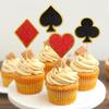 24 PCS Poker Themed Cupcake Toppers Poker Game Chips Player Las Vegas Theme Gambling Cupcake Picks Las Vegas Casino Night Poker Theme Birthday Party Cake Decor Supplies  view 4