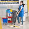 36" Commercial Dust Large Mops for Floor Cleaning, Heavy Duty Industrial Dry Wet Mop with Replacement Mop Head,Floor Dust Broom for Hardwood, Tiles, Marble Floors for Hotel Gym Household Cleaning view 2