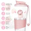 ACWOO Protein Shaker Bottle with Protein Shaker Ball, 700ml Protein & Supplement Shaker Bottle, Leak Proof Flip Flop Lid Shake Bottle Mixer, BPA Free Container for Protein Shakes, Gym Shaker Bottle view 4