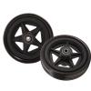 1 Pair of 5inch Sport Wheelchair Wheels, Wheelchair Front Wheel Assembly, Bearing 8mm (5/16"), Solid Tires for Manual Wheelchairs view 1