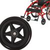 1 Pair of 5inch Sport Wheelchair Wheels, Wheelchair Front Wheel Assembly, Bearing 8mm (5/16"), Solid Tires for Manual Wheelchairs view 2