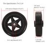 1 Pair of 5inch Sport Wheelchair Wheels, Wheelchair Front Wheel Assembly, Bearing 8mm (5/16"), Solid Tires for Manual Wheelchairs view 3