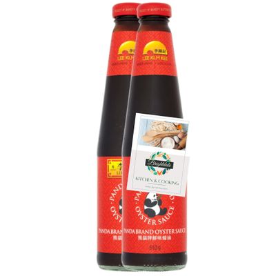 Asian Cooking Sauce Bundle LKK Panda Oyster Sauce 510ml 2 Pack + Brightdale Kitchen Booklet