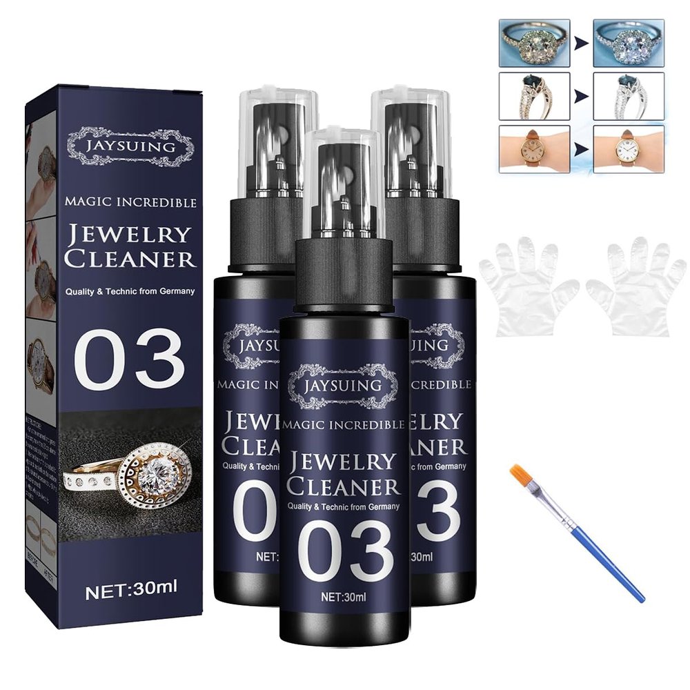 Jewelry Cleaner Spray, Jewelry Cleaner For All Jewelrys,silver tarnish remover (3pcs)