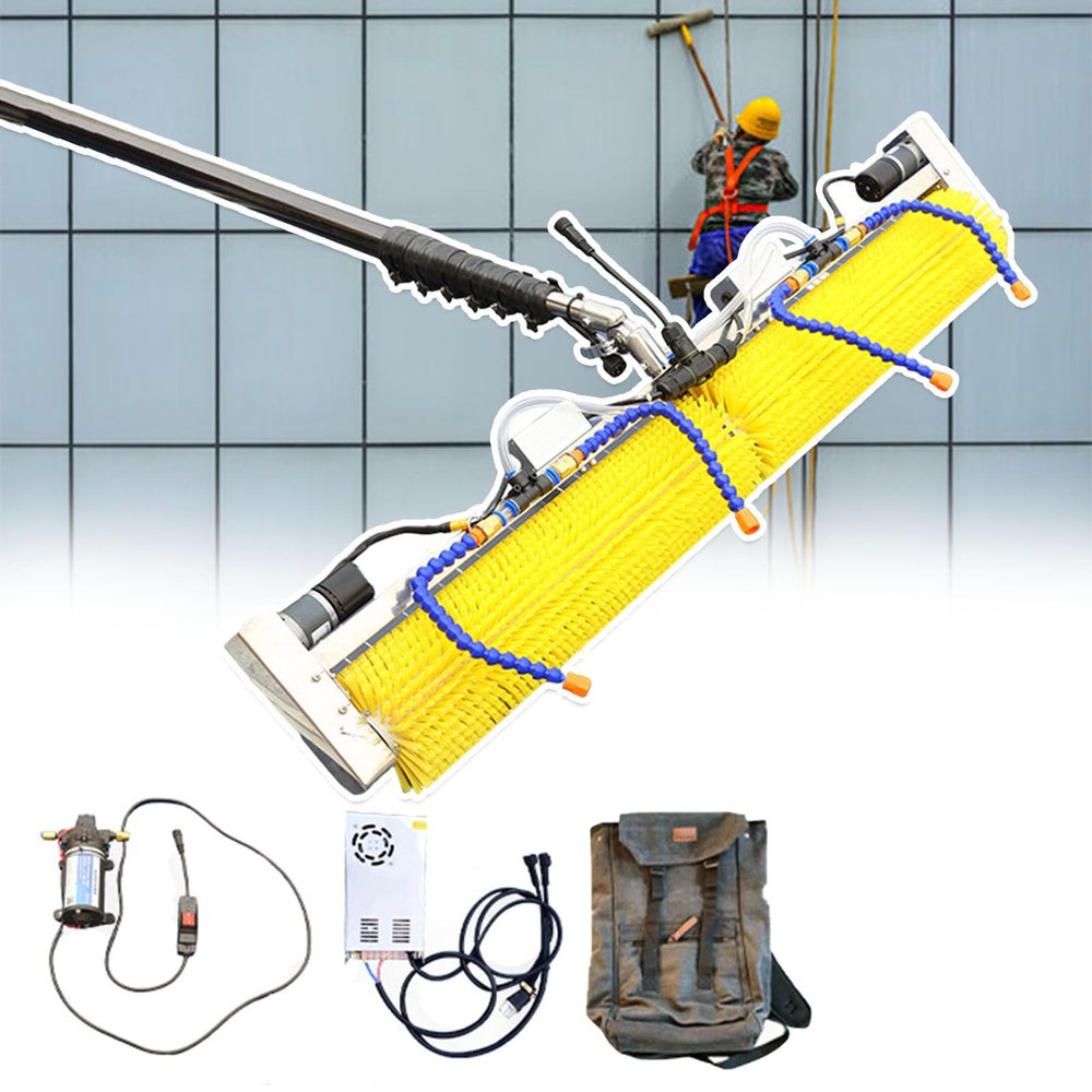 pedenencelia Water Fed Pole Kit, 5m Solar Panel Cleaner, Controllable Angle/Lightweight And Easy To Hold, Window And Solar Cleaning Pole, Brushwindow And Solar Panel