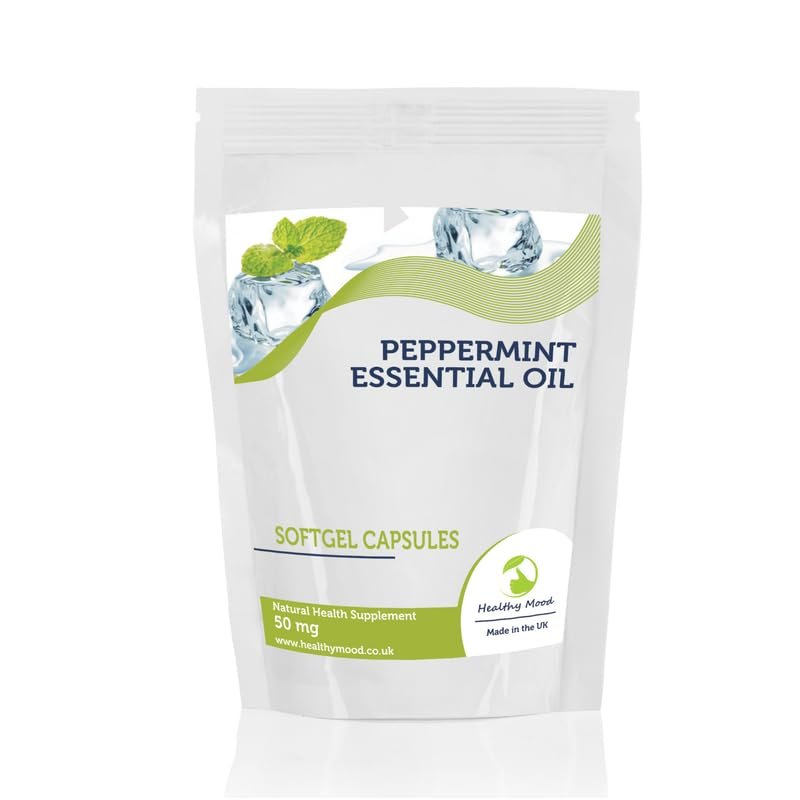 Peppermint 50mg 30 Capsules Digestive Health & Soothing Relief Natural Breath Freshener Non-GMO