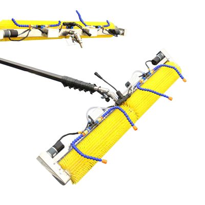 pedenencelia Solar Panel Cleaning Brush, Telescopic Window Cleaning Washing Pole Water Fed Pole Brush Extendable Roof Shingle Brush for Roof, Solar Panel, House Siding, Deck, Pool,5M