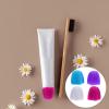 Artibetter 4pcs Silicone Toothpaste Dispenser Caps for Boys and Girls Self-Closing Design Easy to Install Keeps Bathroom Clean and Tidy for Home Use view 2