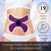 Sensio Spa Wireless EMS & Heat Massager - Muscle Stimulation & Relaxation, 19 Intensity Levels & 6 Modes, Rechargeable, for Legs, Back, Shoulders, Abs  Includes Remote Control, Purple view 2