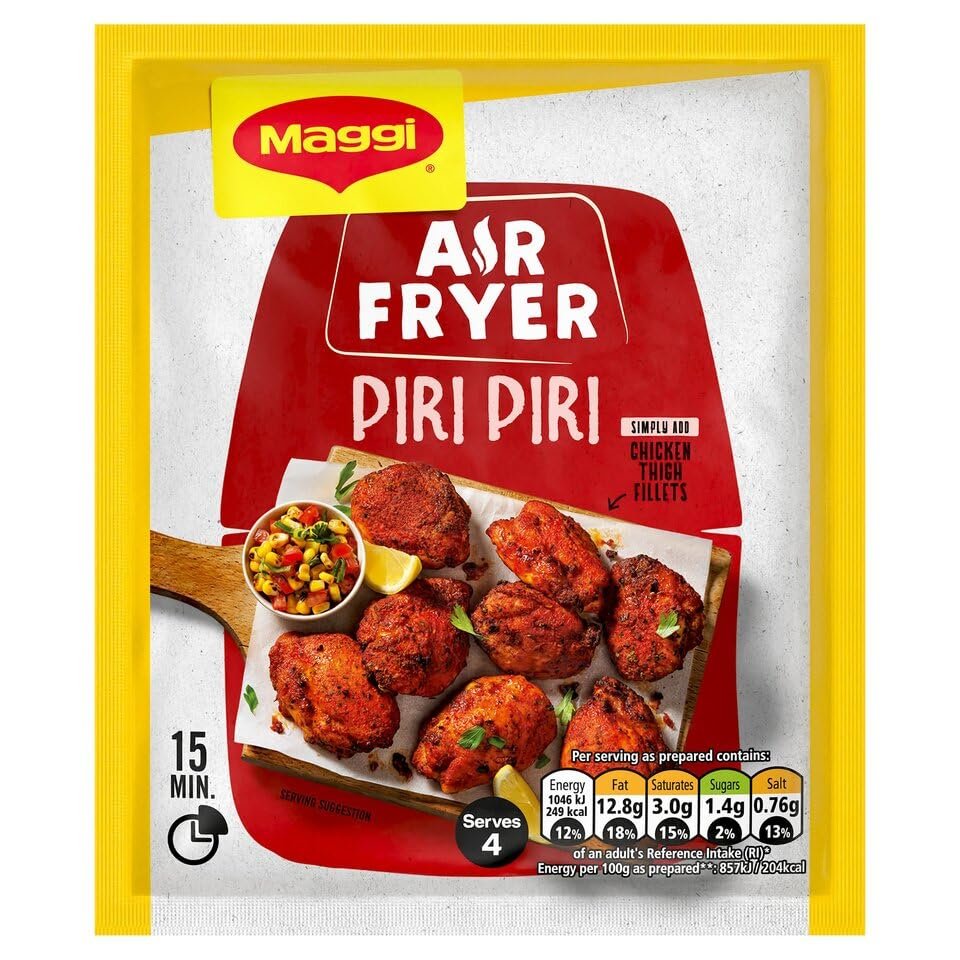 Air Fryer Piri PirI 27g X 3 Pack, Recipe Mix for Piri Piri Chicken, Versatile and simple to use, Simply add Chicken Thigh Fillets, No artificial colours, flavours or preservatives.