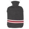 1000ml Hot Water Bottle Hot Cold Compress Portable Hot Water Warmer with Dark Grey Knit Cover for Cramps Arthritis view 2