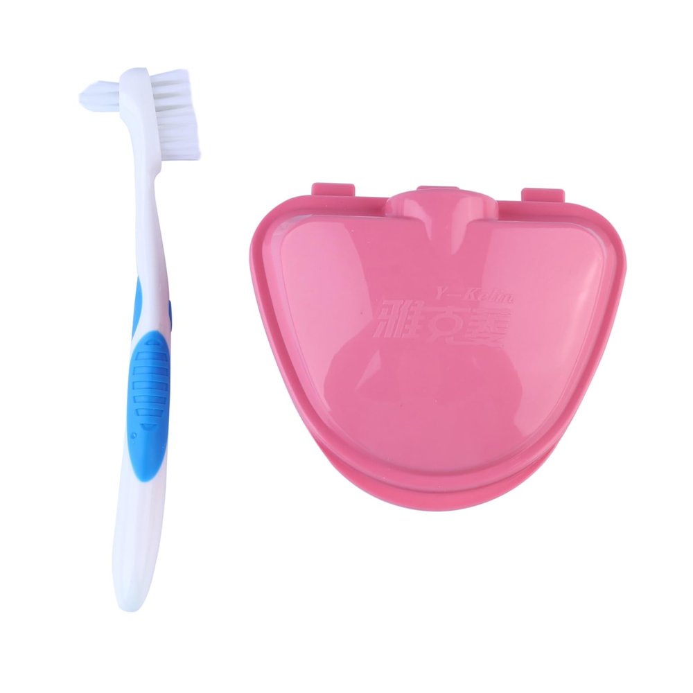 BCOATH Denture Care Box for Denture Case False Box Strainer for Soaking in Bathroom Storage for Bath