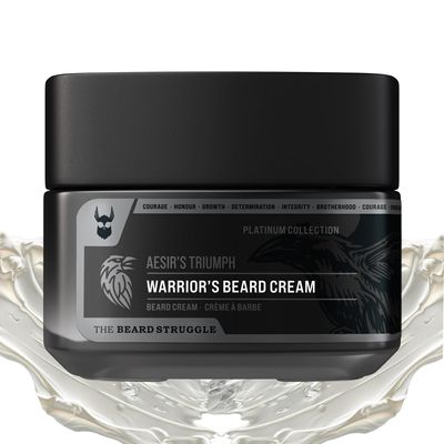 Beard Cream by Beard Struggle-Aesir's Triumph Beard Butter Moisturizer & Softener for Men-Hydrated with Avocado & Jojoba Oils-Beard & Mustache Growth Cream 50g