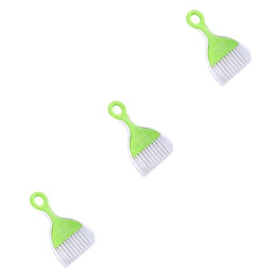 Healvian 3pcs Small Desktop Sweeper Cleaning Brush Desktop Cleaning Kit Small Broom and Dustpan Set for Desk for Home Office Use Soft Sweeping Brush Random Color