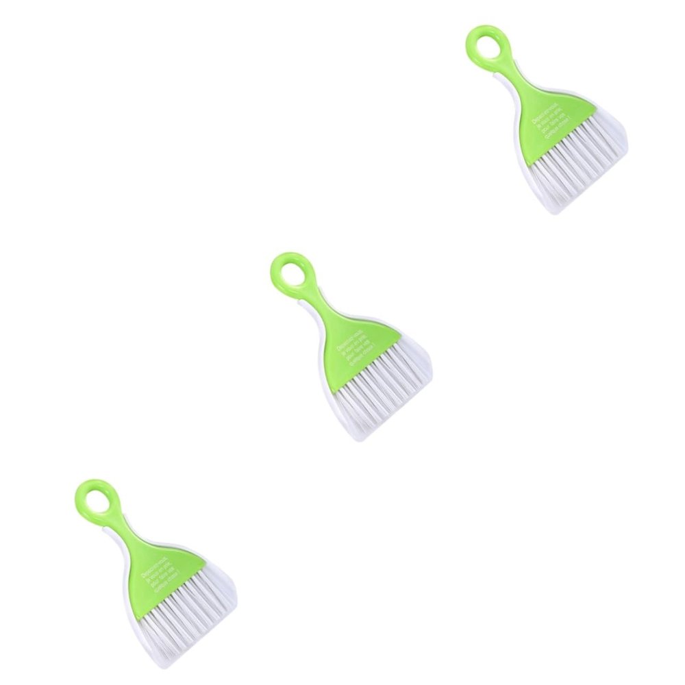 Healvian 3pcs Small Desktop Sweeper Cleaning Brush Desktop Cleaning Kit Small Broom and Dustpan Set for Desk for Home Office Use Soft Sweeping Brush Random Color
