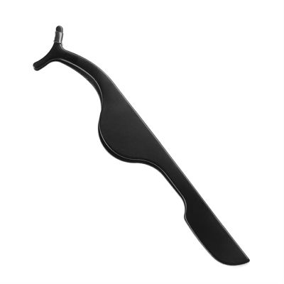 CHFYIJYHM Hair Removal Tweezers 1Pcs Eyelash Tweezers Beauty Makeup Tools Multifunction Stainless Auxiliary False Eyelash Curler Clip Make Up Accessories Tools Tweezers(Schwarz)