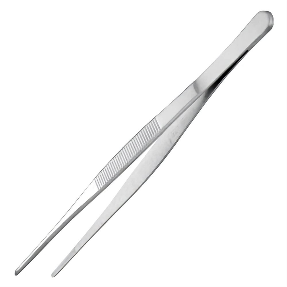 CHFYIJYHM Hair Removal Tweezers Round tooth anti-skid accessory tweezers 304 stainless steel thickening hardening experimental clamp non magnet Tweezers