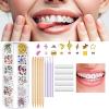 Teeth Jewelry Gems - Attractive Tooth Diys Kit, Crystal Reflective Tooth | Long Lasting Tooth Kit, 12 Styles Reflective Teeth for Halloween Decorations, Tooth Ornament Jewelry Kit view 3