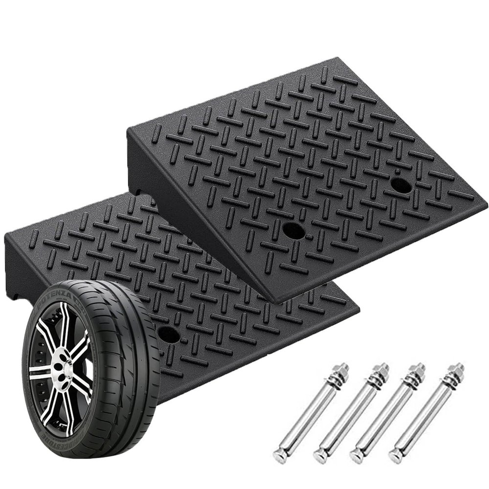 Portable Curb Ramps Kerb Ramps For Cars Threshold Curb Ramp Wheelchair Ramp Loading Ramps Rise Transition Ramp For Doorways Steps Driveway Sidewalk Mobility Scooters Motorcycle(50x32x13cm/20x13x5in)