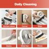 2 in 1 Groove Cleaning Brush, 2PCS Window Track Cleaning Tools, 2024 Multipurpose Hard Bristle Crevice Cleaning Brush with Hidden Scraper, Shutter Door Window Track Kitchen Cleaning Kit (Gray Orange) view 4