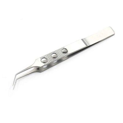 CHFYIJYHM Hair Removal Tweezers Micro tweezers with teeth and hooks, thread removal tools, instruments, and tools for clamping ruby and diamond frosted tweezers with slots Tweezers