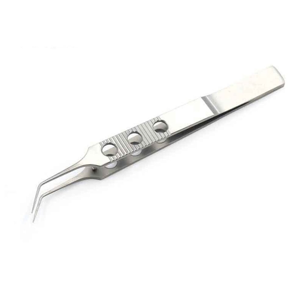 CHFYIJYHM Hair Removal Tweezers Micro tweezers with teeth and hooks, thread removal tools, instruments, and tools for clamping ruby and diamond frosted tweezers with slots Tweezers