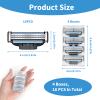 16 Pcs Razors for Men, Razor Blades Refills, 3-Layer Shaver Blades with Double Lubrication Strip, Premium Quality Replacement Blades for Smooth Shaving for Daily Use view 2