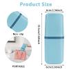 COMNICO Travel Toothbrush Cup Case Portable PP Seal Tooth Brush Holders Cover Multi-Function Toothpaste Storage Container Cup for Home School Camping Business Trip Bathroom (Blue) view 2