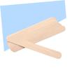 NIYANGLE Tool Kit 100pcs Light Yellow Wooden Unhairing Tool Tongue Spatula for Makeup Removal view 3