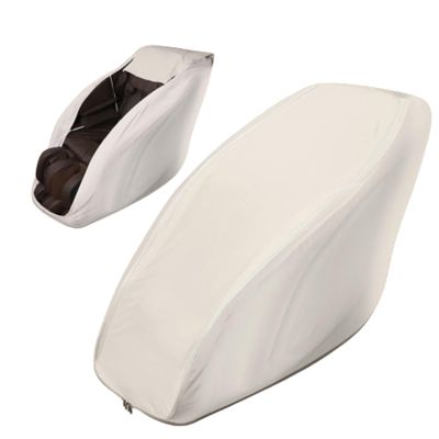 Portable Massage Chair Cover Protector,Full Body Shiatsu Massage Chair Covers Stretch Massage Recliner Chair Cover Washable Dust Proof Massage Cover for all Types of Massage Chairs(Off-white,Medium)