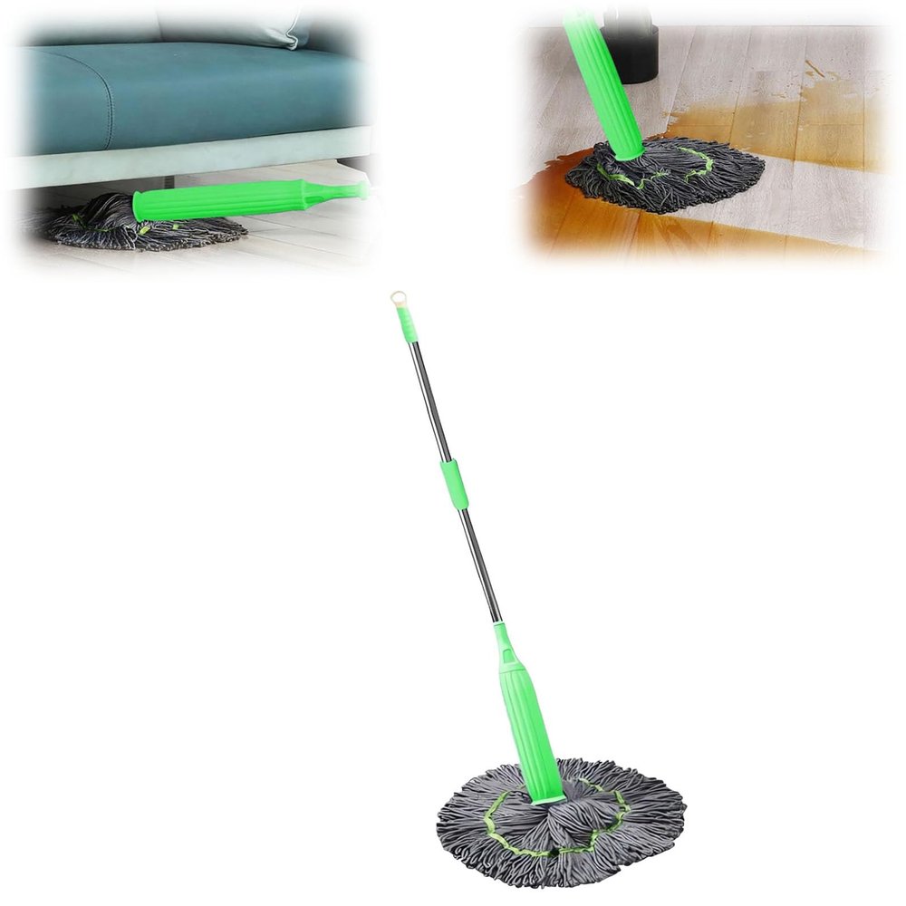 2 In 1 Dehydrated Mop,2 In 1 Dehydrated Mop- Self Wringing Mop,360 Degree Spin Round Wall Cleaning Mop,2024 New Self-Wringing Twist Mops