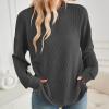 black shirt waterproof ponchos for women longline cardigan long sleeve top women cute hoodie fall fashion 2024 casual black vest tops for warm jackets ribbed hem lantern sleeve women's view 3