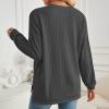 black shirt waterproof ponchos for women longline cardigan long sleeve top women cute hoodie fall fashion 2024 casual black vest tops for warm jackets ribbed hem lantern sleeve women's view 4