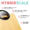Adamson Hybrid 2-in-1 Analog & Digital Weighing Scale for Body Weight up to 180kg - Thick Tempered Glass - Extra Large Display - Easy to Read Digital Bathroom Scale - New Version - Wood view 2