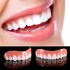 False Teeth 2 Pairs Smile Dentures Top and Bottom, Clip in Veneers Teeth Temporary Denture Repair Kit, Cosmetic Teeth Veneers Fake Teeth Covers, One Size for Most People view 3