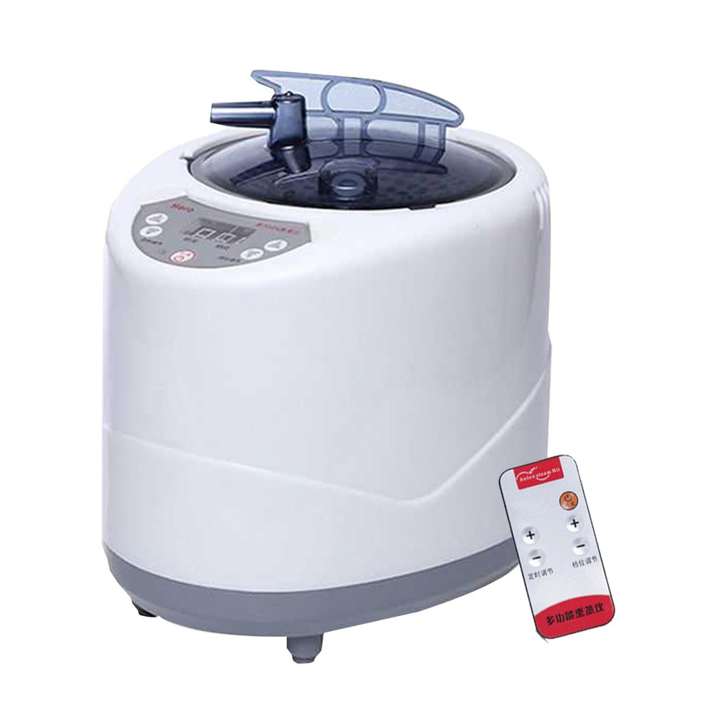 Sauna Steamer, 2L Stainless Steel Pot Steam Generator with Remote Control, Fumigation Machine, 1000W Home SPA Therapy Steamer with Timer & 9 Levels Temps for Quick Distillation Body Detox Relaxation