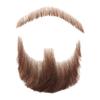 Fake Mustache Face Beard for Adults Realistic Makeup Costume Lace Man Beards Brown for Halloween Costumes view 1