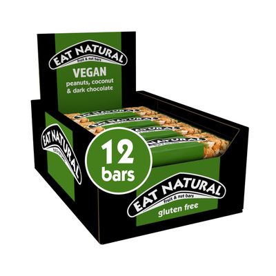 Eat Natural Nut Bars, Peanuts, Coconut, Dark Chocolate, Apricots, 12 x 40g