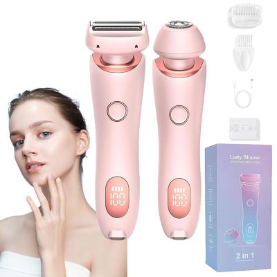 Brazilian Shaver, 2024 New Brazilian Shavers, 2 in 1 Electric Shaver Razors for Women, Wet Dry Shaver Women, Effortlessly Achieve Touchably Soft Skin (A)