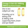 Natur Supps Omega 3 Fish Oil - 2000mg (2 Capsule Serving), Pack of 240 1000mg Softgel Capsules, Pure Fish Oil Giving 660mg EPA & 440mg DHA per Serving view 2