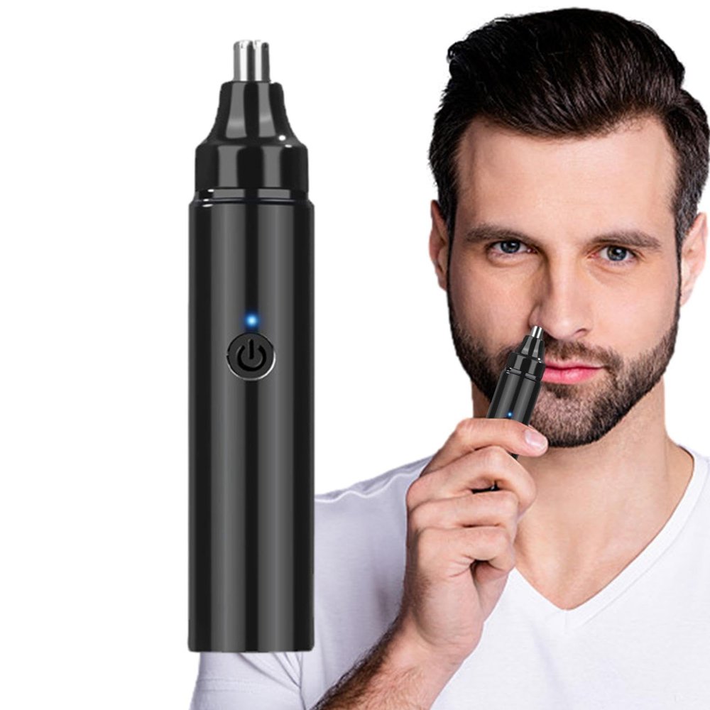 Nose Hair Trimmer - Professional Painless Face Hair Trimmer, 360 Double Edge Rotating Nose Hair Trimmer, Ear Hair Trimmer Detailer for Men and Women Rechargeable Electric Nose Hair Trimmer