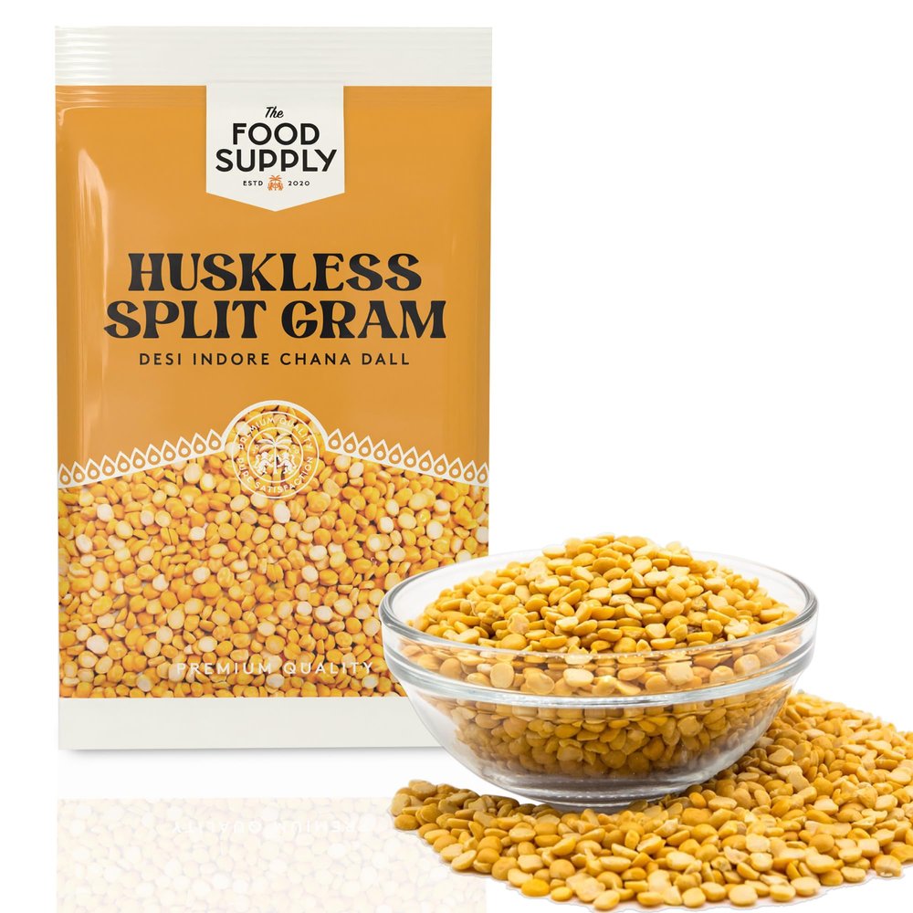 Huskless Split Gram (Chana Dal) split chickpeas- 100% Natural, High Protein, Vegan, Gluten-Free (500g)