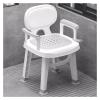 Cenz-888 Bathroom Seat Shower Chair for Inside Shower with Back and Arm, Waterproof Bathroom Shower Stool with Storage Shelf, Safe & Stable for Seniors Adults Disabled Men Women(Gris) view 1