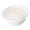 AD-BCrbgen Multifunctional drain basket Colander Fruit & Vegetable Wash Basin Large Capacity Wash Basin Fruit Wash Basin Food Filter Ideal for draining pasta vegetables and fruits(White) view 1